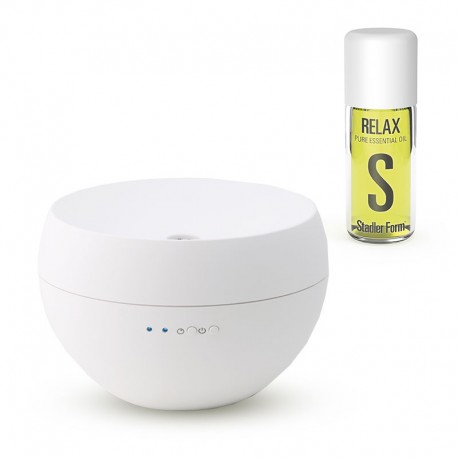 Zestaw Aromatyzer Stadler Form - jasmine, biały + olejek zapachowy Relax
