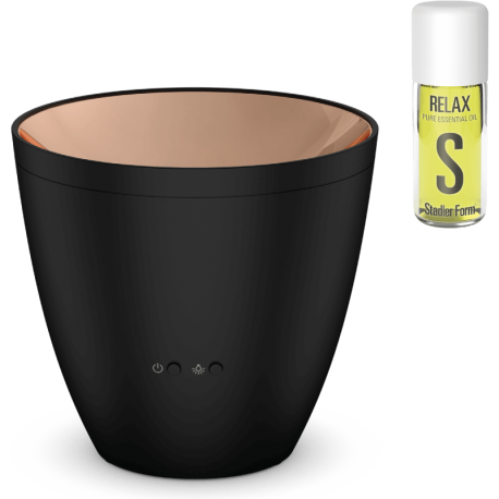Zestaw Aromatyzer Stadler Form Zoe, czarny + olejek zapachowy Relax