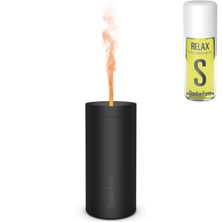 Zestaw Aromatyzer Stadler Form Lucy, czarny + olejek zapachowy Relax