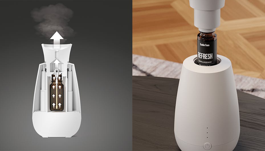 Wizualizacja zapachu prosto z butelki z aromatyzera Stadler Form Ella