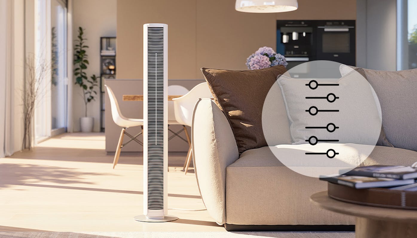 Peter 2 biały w jasnym pomieszczeniu z wizualizacją poziomów prędkości