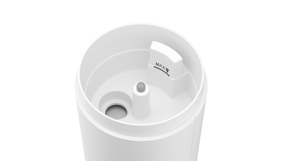 Widok na zbiornik aromatyzera Stadler form Lucy w kolorze białym