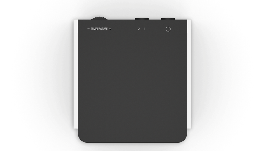 Widok na dotykowy panel sterowania termowentylatora Sam little